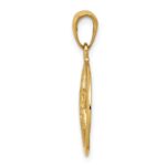 14K Jewish Chai In Star Of David Round Pendant - Image 2