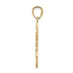 14k and White Rhodium Star of David with Chai Pendant - Image 2