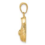 14k 3-D Baby Shoe with Bow Pendant - Image 2