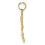 14k Playful Girl with Cut-Out Heart Charm - Image 2