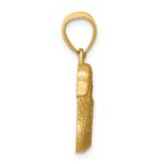 14K Diamond-cut Swan Pendant - Image 2