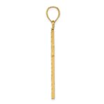 14K Diamond-cut Textured Cross Pendant - Image 2
