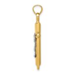 14k Two-tone Hollow Crucifix Pendant - Image 2