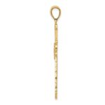 14K Diamond-cut Cross Pendant - Image 2