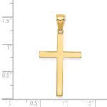 14K Solid Reversible Latin Cross Pendant - Image 3
