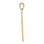 14K Satin Finish Accent Stick Cross Pendant - Image 2