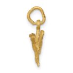14k Satin Diamond-cut Comb and Scissors Charm - Image 2