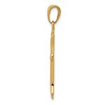 14K Cross with Triangle Tips Pendant - Image 2
