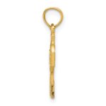 14K Celtic Cross with Eternity Circle Pendant - Image 2