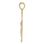 14K Diamond-cut Fancy Tipped Crucifix Pendant - Image 2