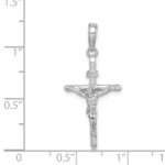 14K White Gold Stick Style Crucifix Pendant - Image 4