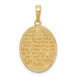 14K and White Rhodium Reversible GUARDIAN ANGEL PRAYER Pendant - Image 3