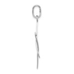14K White Gold Elongated Star Of David Charm - Image 2