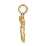 14K Textured Chai Pendant - Image 2