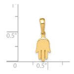 14K Small Solid Hamsa Pendant - Image 4