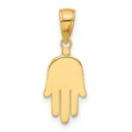 14K Large Solid Hamsa Pendant