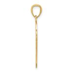 14k Diamond-cut Basketball in Hoop Pendant - Image 2