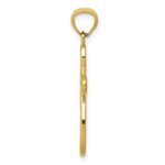 14k Yellow Gold Ribbon Cross Pendant - Image 2