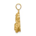 14K Brushed Diamond-cut Mom and Baby Pendant - Image 2