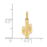 14K Cactus CZ Pendant - Image 4