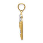 14K and White Rhodium Eagle Pendant - Image 2