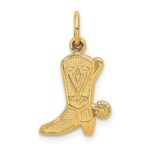 14k Cowboy Boot with Spur Charm