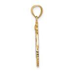 14K and White Rhodium Infinity Angel Pendant - Image 2