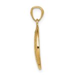 14K and White Rhodium LOVE YOU TO THE MOON AND BACK Pendant - Image 2