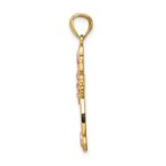 14K Two-Tone Cross Pendant - Image 2
