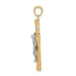 14K Two-Tone Inri Crucifix - Image 2