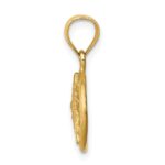 14K Diamond-cut Brushed Hummingbird Pendant - Image 2