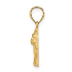 14K Satin Diamond-cut Yorkshire Terrier Dog Pendant - Image 2