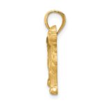 14K Satin Diamond-cut Golden Retriever Dog Pendant - Image 2