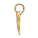 14K Satin Diamond-cut Dachshund Dog Pendant - Image 2