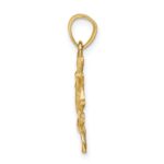 14K Diamond-cut Artists Paint Palette Pendant - Image 2