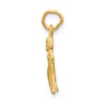 14k Satin Diamond-cut Aries Zodiac Charm - Image 2