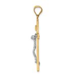 14K Two-tone INRI Crucifix Pendant - Image 2