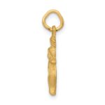 14k Satin Diamond-cut Gemini Zodiac Charm - Image 2