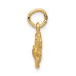 14k Satin Diamond-cut Cancer Zodiac Charm - Image 2