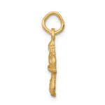 14k Satin Diamond-cut Virgo Zodiac Charm - Image 2