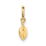 14K Polished 3-D Puffed Heart with Spring Ring Clasp Charm - Image 2