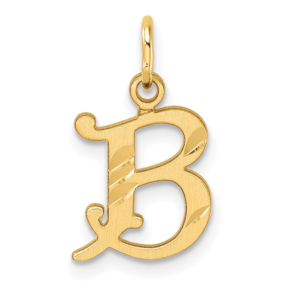 C4833B.jpg 14K Diamond-cut Letter B Initial Charm - Image 1