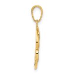 14k and White Rhodium Diamond-cut MOM in Fancy Pendant - Image 2