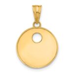 14K Polished Blue Enameled Sun and Stars Pendant - Image 3