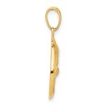 14K Polished Cut Out Dolphin Pendant - Image 2