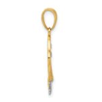 14K with White Rhodium Palm Tree Heart Pendant - Image 2
