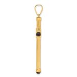 14K Polished with Black Onyx Cross Pendant - Image 2