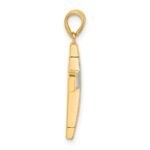 14K Two-tone Polished Cross Pendant - Image 2
