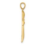 14K Polished Angled Cross Pendant - Image 2