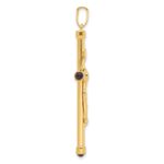14K Polished Crucifix with Onyx Tips Pendant - Image 2